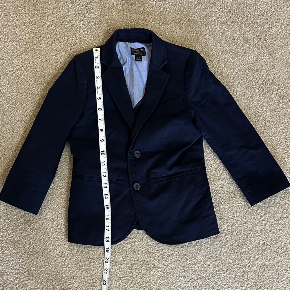 J. Crew Factory Thompson Kids Navy Suit Jacket/Blazer-Size 4-5